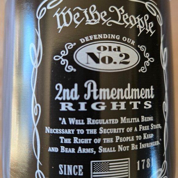 Hot / Cold Tumbler "We The People 2nd Amendment Rights" 10 oz Stainless Steel - Picture 2 of 7